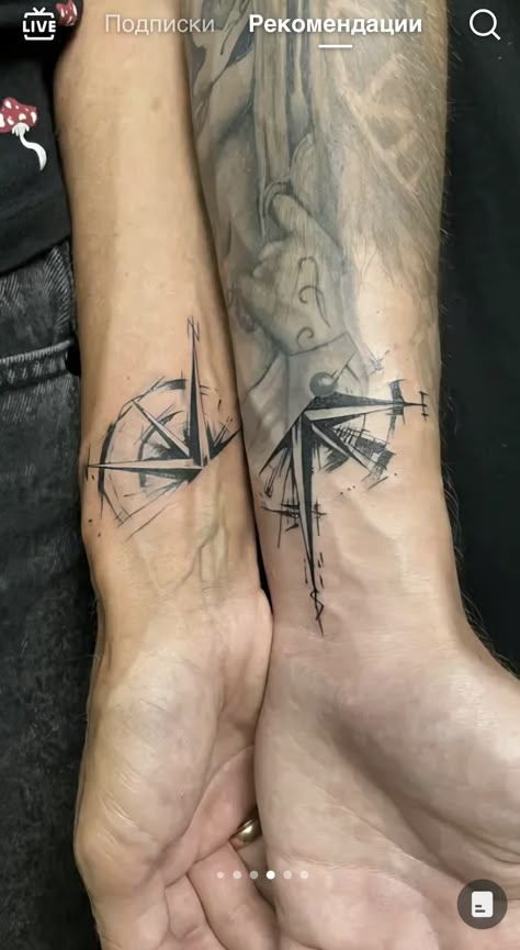 Couple Tattoos Love, Partner Tattoos, Unique Tattoos For Women, Matching Tats, Anker Tattoo, Tattoo Themes, Tattoo Now, Weird Tattoos, Tattoo Style Drawings