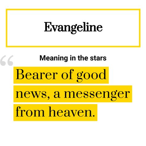 Meaning of the name Evangeline With Meaning, Names With Meaning, Good News, Meant To Be, Quick Saves