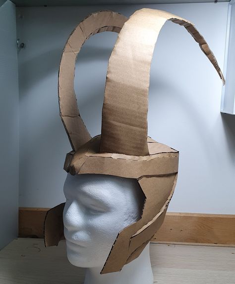 Loki Helmet - A4 & Letter Size PDF Template (Ready to Print) Loki Helmet Template, Iron Man Hand, Loki Helmet, Cardboard Costume, Dec 26, Dec 30, Pet Fox, Pdf Templates, Diy Cardboard