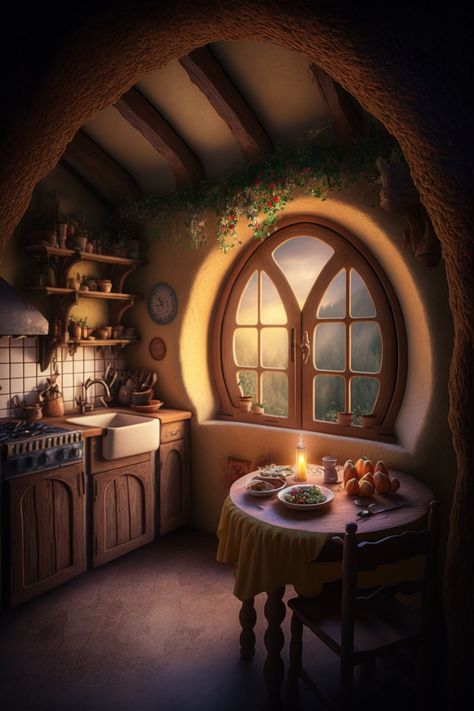 Hobbit Inspired Decor, Fantasy Treehouse Interior, Fairytale Cottage Interiors, Fantasy Cottage Interior, Cottage Interiors Living Rooms, Fantasy House Interior, Hobbit House Interior, Farmhouse Bedroom Design, Casa Hobbit