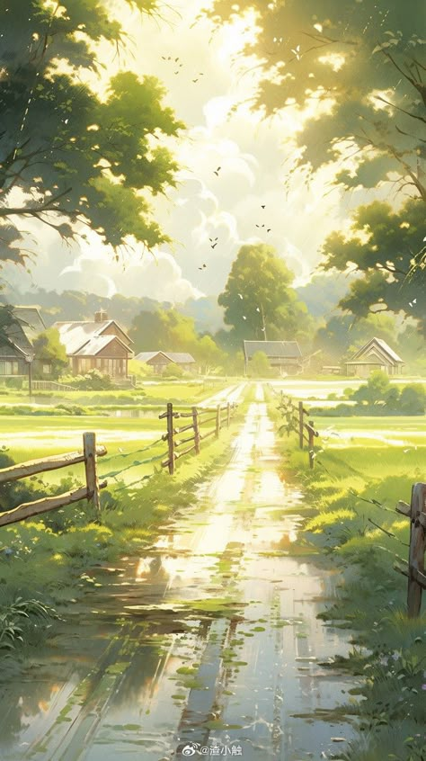 Cute Ghibli Wallpaper, Cute Ghibli, Ghibli Wallpaper, Best Animation, Cocoppa Wallpaper, Dreamy Artwork, Pretty Landscapes, Cool Wallpapers Art, Fantasy Art Landscapes