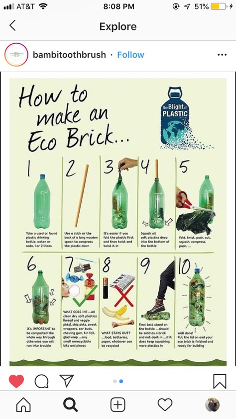 Eco Bricks, Waste Free Living, Brick Projects, Environmentally Friendly Living, Eco Life, Waste Free, Save The Earth, Zero Waste Living, Zero Waste Lifestyle