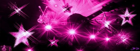 Pink Stars facebook cover Pink Stars, Facebook Cover, Stars, Pink, Black