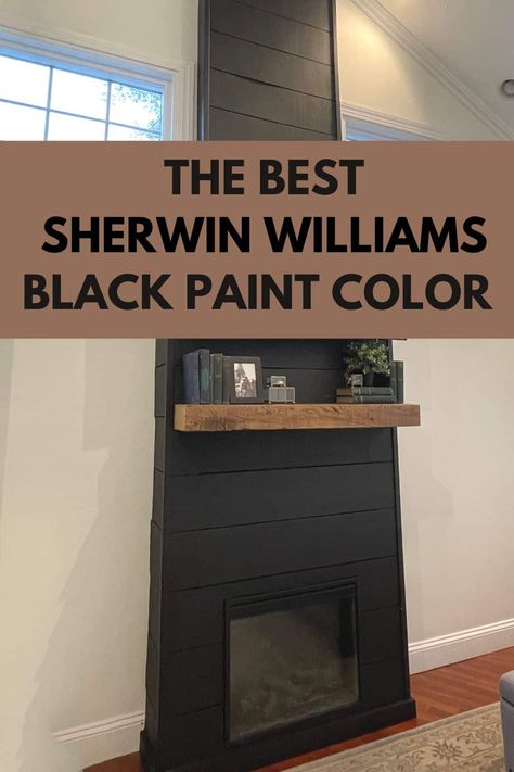 Black Trim Paint Color, Black Paint Color For Fireplace, Wherein Williams Black Paint, Sherman Williams Black Paint, Black Fireplace Paint Color, Best Black Sherwin Williams Paint, Sherwin Williams Matte Black Paint, Best Black Paint Color For Fireplace, Tricot Black Paint