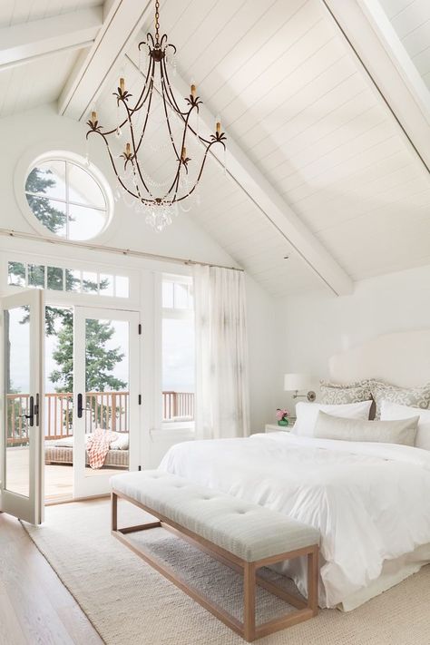 KristyWicks.com - Kristy’s Friday Favorites ~ Gorgeous Kelly Deck Design Bedroom... so gorgeous for a lake home or anywhere! Decor Ikea, Casa Vintage, Coastal Bedrooms, Trendy Bedroom, Master Bedrooms Decor, The Ceiling, Decor Minimalist, White Bedroom, Dream Rooms