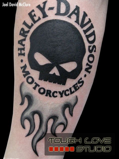 Harley Davidson Tattoo | Joel David McClure | Tough Love Studio Harley Davidson Tattoo, Hd Tattoos, Harley Davidson Cake, Harley Tattoos, Harley Davidson Tattoos, Motorcycle Tattoos, Biker Tattoos, Harley Davidson Art, Harley Davidson Jacket