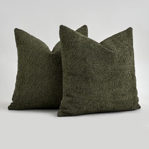 PRICES MAY VARY. 10% Viscose 90% Polyester 【Package & Size】 The package contains 2 Chenille throw pillow covers (18”x 18”/45cm x 45cm) Since each cover is meticulously crafted by skilled artisans, there will be a difference of 0.5 to 1 Inch. (NOTE: COVERS ONLY, INSERT NOT INCLUDED) 【Chenille Fabric】 This cream Chenille pillow has a chic chunky weave that is both timeless and right on trend. This unique material is cozy, organic and luxurious all at once and is sure to add layers of warmth to any Living Room Olive Green, Farmhouse Throw Pillows, Decorative Pillows For Couch, Pillows For Living Room, Neutral Pillow Covers, Green Pillows Decorative, Neutral Pillow, Couch Accent Pillows, Chenille Throw Pillows