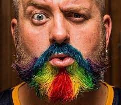 Crazy Beard, Glitter Beards, Beard Images, Beard Dye, Rave Hair, Beard Colour, Red Beard, Beard Look, Body Modification