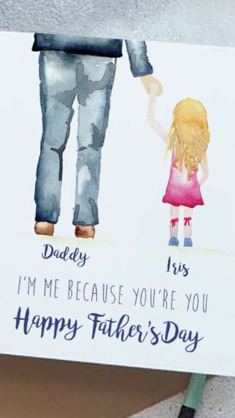 Dads Birthday Card Ideas, Father's Day Illustration, Father's Day Message, Father Birthday Cards, Birthday Card Ideas, Fathers Day Art, Dads Birthday, Watercolor Birthday Cards, Floral Cards Design