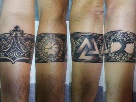 Back Tattoos For Girls, Viking Rune Tattoo, Stammestattoo Designs, Underarm Tattoo, Band Tattoos For Men, Scandinavian Tattoo, Arte Viking, Viking Tattoo Sleeve, Tattoo Band