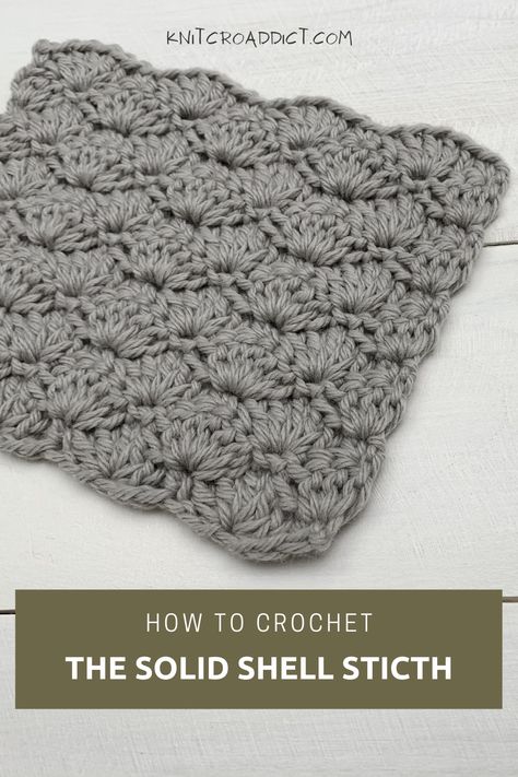 Crochet Scarf Shell Pattern, Shell Stitch Crochet Sweater, Crochet Shell Stitch Cowl Pattern Free, Solid Shell Crochet Stitch, Shell Stitch Crochet Blanket Pattern Free, Crocheted Shell Patterns, Shell Scarf Crochet Pattern Free, Crochet Shell Stitch Scarf Free Pattern, Shell Stitch Crochet Scarf