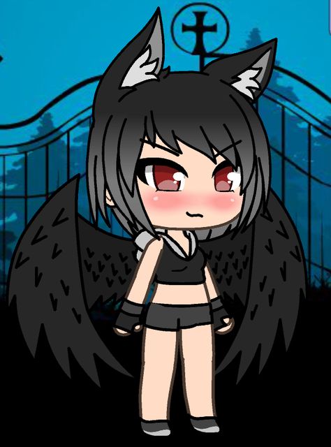 A Demon girl made in Gacha life Gacha Demon, Anime Drawing Books, Demon Girl, Wolf Girl, Anime Wolf, Life Pictures, Kawaii Drawings, Cute Anime Character, Anime Drawings