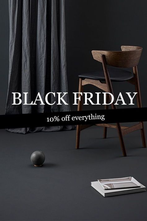 In honour of the Black Friday week, we’re offering 10% off everything! The campaign runs from 26 November through 2 December 2019. #finnishdesignshop #blackfriday #sale #scandinaviandesign #moderndesign #sibast #no7barstool #black #minimalistic #homedecor #interiordesign Black Friday Marketing, Black Friday Campaign, November Sale, Black Interior Design, 26 November, Finnish Design, Social Media Design Inspiration, Black Week, Shopping Event