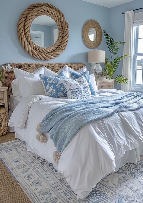 Breezy Curtains, Beach Bedroom Ideas, Curtains Aesthetic, Coastal Room Decor, Coastal Bedroom Ideas, Coastal Mirrors, 15 Aesthetic, Dressing Room Decor, Aesthetic Coastal