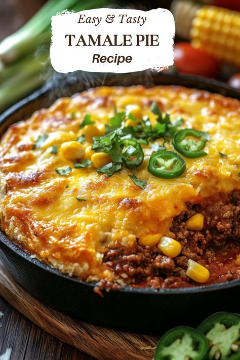 This Texas Tamale Pie is a hit at our house! We enjoy serving it on Christmas Eve or for any special occasion. It’s a delightful twist on traditional tamales, easy to prepare and always a crowd-pleaser. Enjoy a slice of Texas with this Tamale Pie, featuring a cornmeal and cheese topping. Beneath the cornbread layer, Best Tamale Pie Recipe, Easy Tamale Pie Recipe, Turkey Tamale Pie, Carnitas Tamale Pie, Gluten Free Tamale Pie, Crockpot Tamale Pie, Hot Tamale Pie, Tamale Casserole With Jiffy, Texas Tamale Pie Recipe