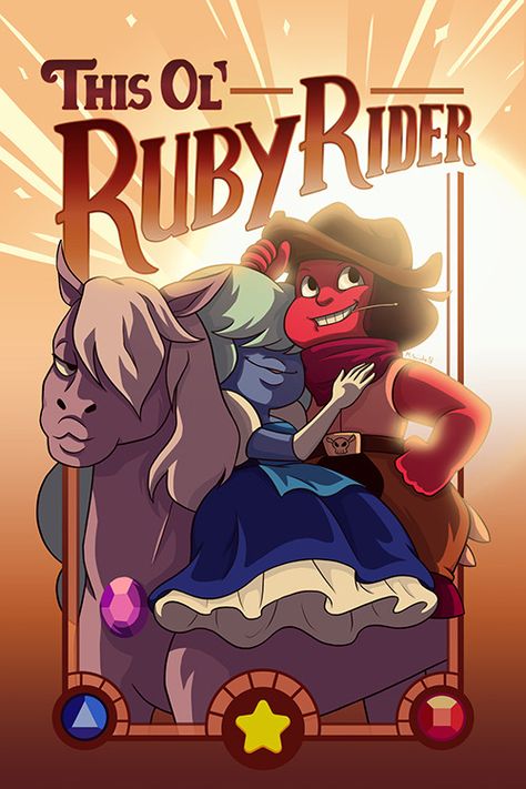 Ruby Rider Ruby Rider, Steven Uni, Greg Universe, Geeky Art, Space Rocks, Steven Universe Comic, Steven Universe Fanart, Good Cartoons, Universe Art