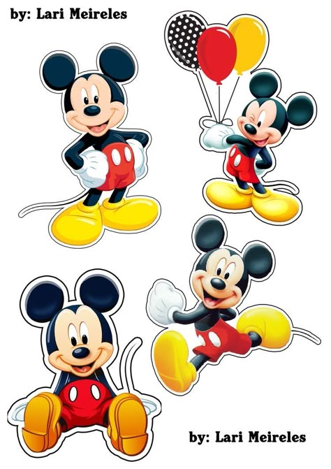 Mickey Birthday Cakes, Mickey Mouse Cake Topper, Mickey Mouse Letters, Mickey Mouse Printables, Mickey Mouse Png, Mickey Mouse Stickers, Mickey Mouse Birthday Cake, Fiesta Mickey Mouse, Mickey Cakes