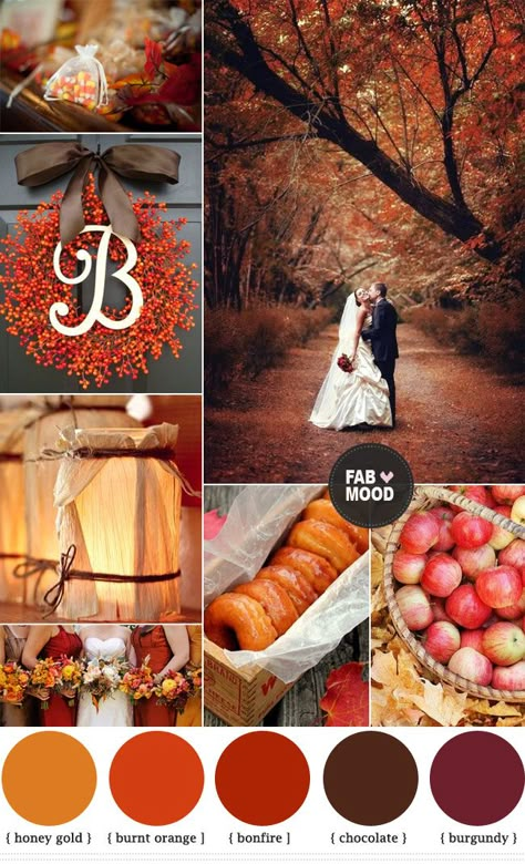 looking for Autumn wedding colors? here is brown orange wedding colors palette, bridesmaids in burgundy chocolate brown burnt orange wedding colors Autumn Wedding Theme, Orange Wedding Colors, Warm Color Schemes, Burnt Orange Weddings, Wedding Themes Fall, Wedding Palette, Fall Color Palette, Have Inspiration, Rustic Colors