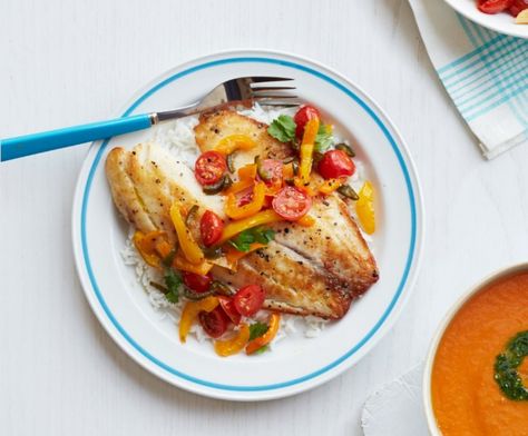 Tilapia with Tomatoes and Pepper Relishwomansday Heart Healthy Desserts, Pepper Relish, Slow Roasted Tomatoes, Tilapia Recipes, Relish Recipes, Heart Healthy Diet, Heart Healthy Recipes, Fish Dishes, Roasted Tomatoes