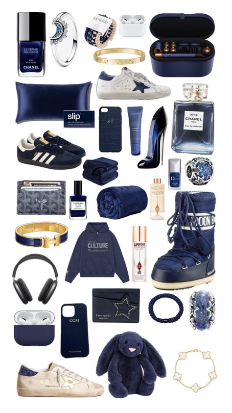 Navy Blue Wishlist, Navy Blue Girl, Wishlist Idea, Navy Aesthetic, Girl Wishlist, Navy Birthday, Blue Aura, Birthday Wishlist, Star Girl