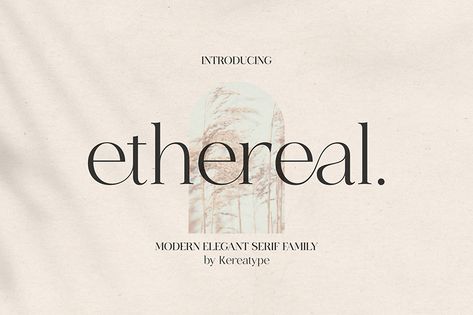 Ethereal Font, Unique Logos, Unique Logo, Serif Font, Serif Fonts, Typography, Logo Design, Branding, Design