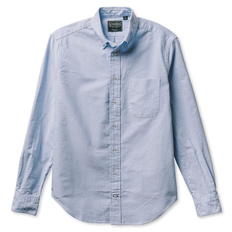 Gitman Vintage Men's Oxford Shirts Oxford Shirt Outfit, Light Denim Shirt, Blue Oxford Shirt, White Oxford Shirt, Grey Blue Dress, Oxford Shirt Men, Gitman Vintage, Grey Shirt Dress, Oxford Shirts