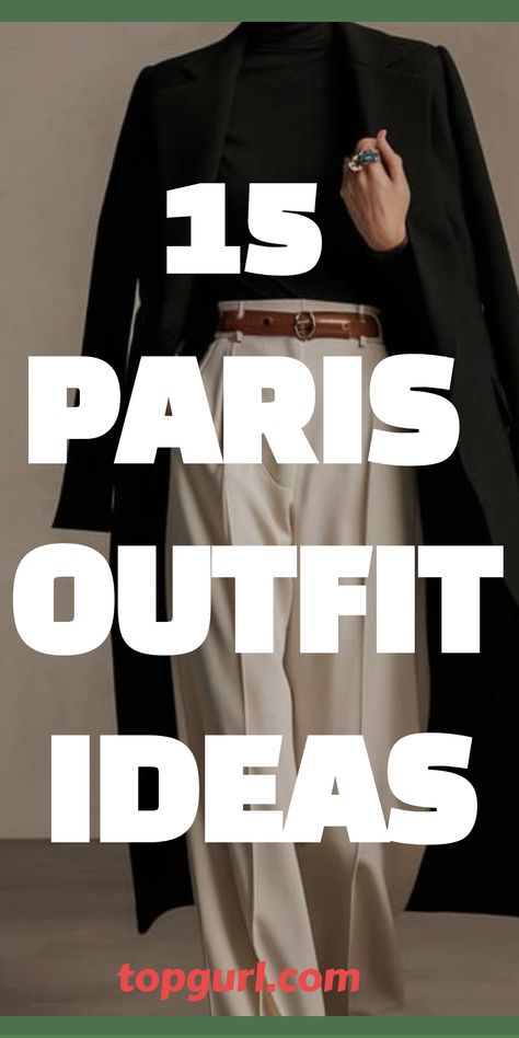 15 Paris Outfit Ideas That’ll Make You Feel Like a True Parisian Paris Outfit Inspo April, French Themed Outfit, Parisian Outfit Ideas, French Women Style Over 50 Paris Fashion, Parisian Themed Party Outfit, Black And White Clothing Ideas, Parisian Office Outfit, Outfits For Paris In April, A Night In Paris Outfit