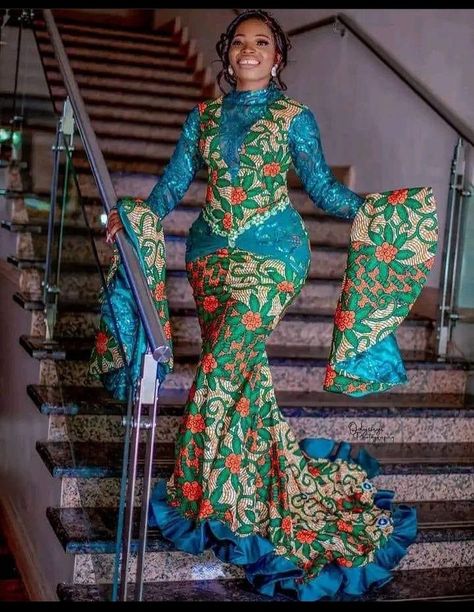 Captivating Ankara Styles For Stylish African Queens. - Stylish Naija Mermaid Gown Wedding, Guest Wedding Dress, African Tops For Women, Eid Outfit Ideas, African Bridesmaid Dresses, Nigerian Dress, African Traditional Wedding Dress, African Party Dresses, Stylish Naija