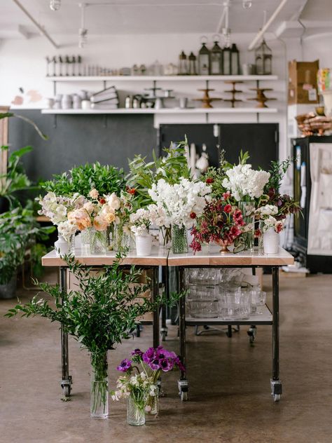 Inside Our Studio Flower Shop Interiors Design Florists, Flower Shop Interiors, Florist Studio, Flower Room, Floral Studio, Floral Photo, Flower Frog, Floral Shop, Shop Interior Design