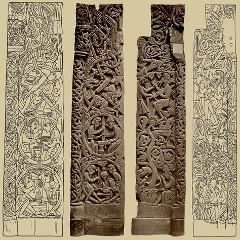 Wall Woodwork, Viking Carving, Unique Wood Carving, Arte Viking, Norse Design, Ancient History Archaeology, Viking Decor, Norse Symbols, Norse Tattoo