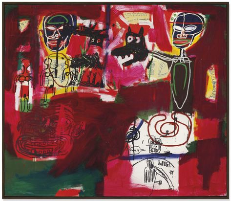 $10.7 M. Basquiat Sells at $57.6 M. Christie's Contemporary Sale in London -ARTnews Jm Basquiat, Basquiat Paintings, Basquiat Art, Art Spaces, Michel Basquiat, Neo Expressionism, Institute Of Contemporary Art, Art Ancien, Jean Michel Basquiat