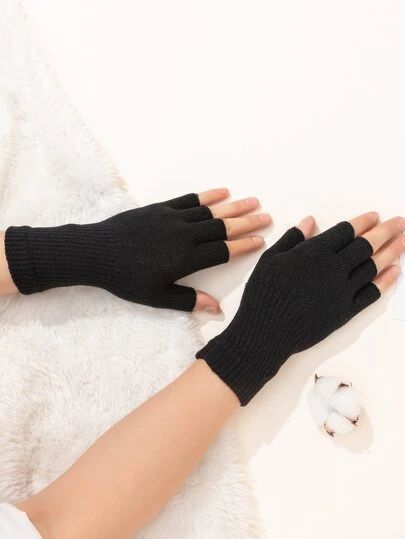 Search Fingerless Gloves | SHEIN USA Black Fingerless Gloves, Web Patterns, Finger Knitting, Fingerless Gloves Knitted, Long Gloves, Elegant Dresses Long, Mens Gloves, Knitted Gloves, Womens Gloves