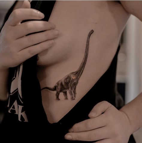 Jurrasic Park Tattoo, Brachiosaurus Tattoo, Stegosaurus Tattoo, Aj Tattoo, Obsessed With Him, Jurrasic Park, On Hiatus, Rib Tattoo, Jesus Fish Tattoo