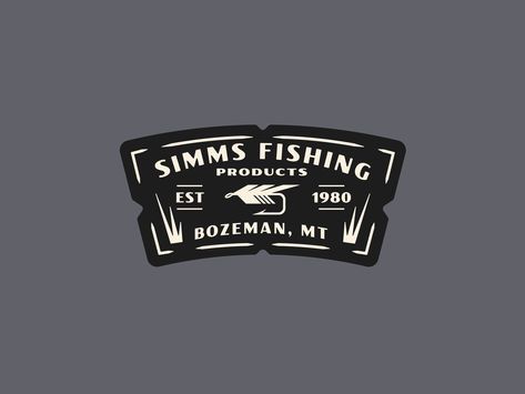 Simms Fishing, Fishing Logo, Facebook Icons, Fish Logo, Fly Shop, Badge Design, Working Late, Apparel Design, Hat Designs