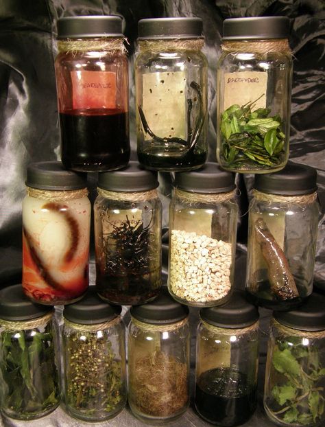 Wicca Beliefs, Witchcraft Potions, Witchy Potions, Potion Shop, Potion Ingredients, Halloween Potion Bottles, Halloween Apothecary, Halloween Bottles, Halloween Potions