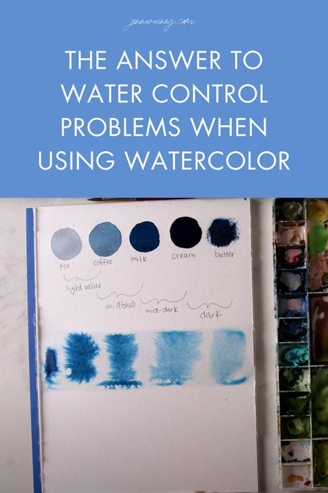 Watercolor Paintings Water, Jenna Rainey, Watercolor Practice, Teaching Watercolor, Basic Art, Watercolor Supplies, Learn Watercolor Painting, Water Control, Watercolor Workshop