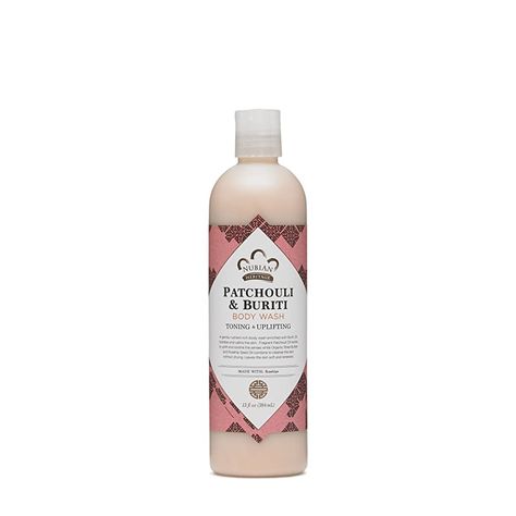 Certified Organic by USDA. Nubian Heritage - Toning amp; Uplifting Body Wash Patchouli amp; Buriti - 13 oz. (384 mL) Nubian Heritage Toning amp; Uplifting Body Wash Patchouli amp; Buriti is a gentle fragrant wash, rich in vitamins and minerals, that hydrates and calms the skin. Aromatic Patchouli Oil works to uplift and soothe the senses while Organic Shea Butter and Buriti Oil combine to clea Body Care Essentials, Nubian Heritage, Buriti Oil, Tea Tree Soap, Lemongrass Tea, Patchouli Oil, Patchouli Essential Oil, Apricot Oil, Rosehip Seed Oil