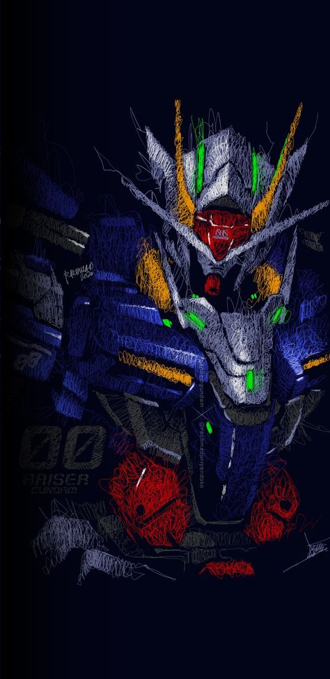 Gundam 00 Wallpapers, 00 Gundam, Anime Collage, Gundam Wallpapers, Gundam 00, Cool Robots, Gundam Art, Mobile Suit, Dark Anime