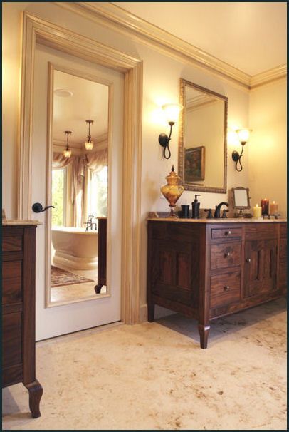 Low cost ideas to revamp 1970's dark wood, flat, hollow core doors #diy #home #decor Bathroom Door Design Woods, Mirror On Door, Bathroom Door Design, Bedroom Makeover Diy, Closet Door Makeover, Mirror Closet Doors, Room Door Design, Country Bathroom, Bathroom Door