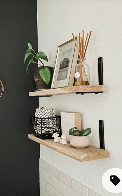 Shelf Styling Bathroom, Bathroom Floating Shelves Decor, Styling Bathroom, Bathroom Inspo, Shelf Styling, Staging, Floating Shelves, Shelves, Home Decor