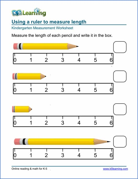 Kindergarten Measurement, Measurement Kindergarten, Measurement Worksheets, Measuring Length, Math Measurement, Kindergarten Math Worksheets, Math Activities Preschool, School Worksheets, Free Preschool