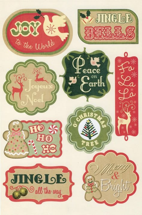 Xmas Stickers Free Printable, Christmas Scrapbook Paper, Christmas Papers, Christmas Ephemera, Vintage Christmas Images, Christmas Journal, Christmas Labels, Christmas Scrapbook, Christmas Tags