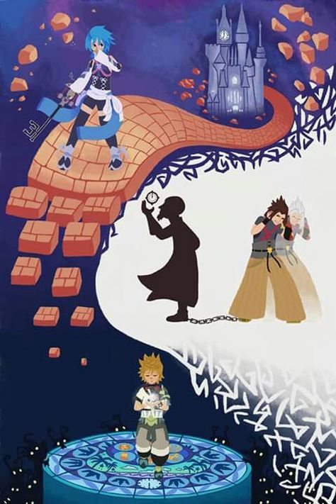 Kingdom Hearts: Birth by Sleep Kh Birth By Sleep, Wayfinder Trio, Sleep Wallpaper, Kingdom Hearts Birth By Sleep, Birth By Sleep, Kingdom Hearts Wallpaper, Disney Kingdom Hearts, Kingdom Hearts Fanart, Disney Kingdom