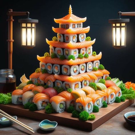 Sweet Sushi, Famous Cartoon Characters, Sushi Recipes Homemade, Amazing Food Platters, Decorações Com Comidas, Food Sculpture, Amazing Food Decoration, Amazing Food Art, Charcuterie Inspiration