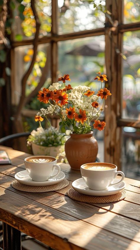 Two Coffee Cups Aesthetic, Cup Of Tea Aesthetic, Good Morning Cup Of Coffee, Cup Of Coffee Aesthetic, Coffee Time Morning, Coffee Mug Photography, Good Morning With Coffee, Flower And Coffee, Company Aesthetic