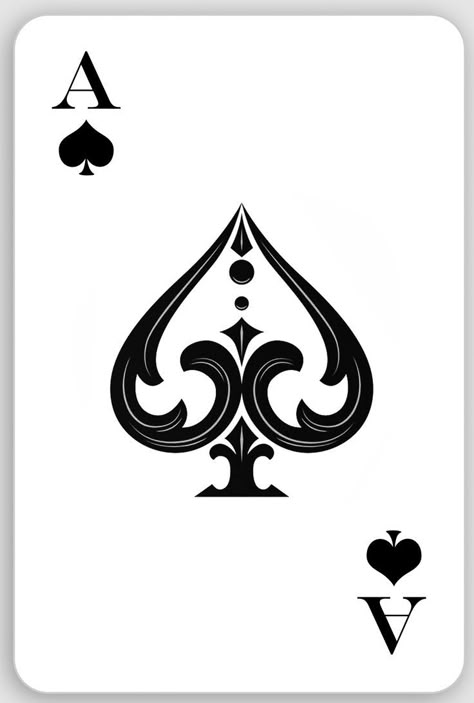 Ace Of Spades Tattoo, Playing Card Tattoos, Spade Tattoo, Casino Tattoo, Ace Tattoo, American Card, Card Tattoo Designs, Chicano Lettering, Single Needle Tattoo