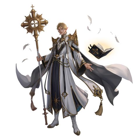 "Elf Priest" by ENDY Priest Concept Art, Dnd Priest, Fantasy Priest, Priest Character Design, Elf Priest, Priest Art, Dnd Elves, Male Elf, Vector Artwork