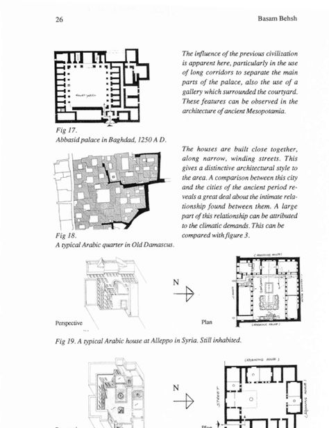 Figure 19 from The Traditional Arabic House. Its Historical Roots | Semantic Scholar Arabic Courtyard, Traditional Arabic House, Central Courtyard House Plans, Central Courtyard House, Islamic Architecture House, Arabic House, Central Courtyard, Dubai Houses, Mediterranean House Plan