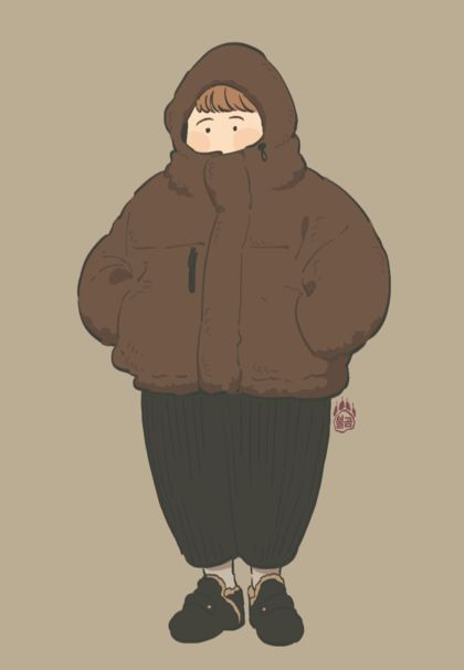 Cyclone Art, Plus Size Art, Puff Puff, Puff Jacket, Japon Illustration, 캐릭터 드로잉, 영감을 주는 캐릭터, Girls Cartoon Art, Fanarts Anime