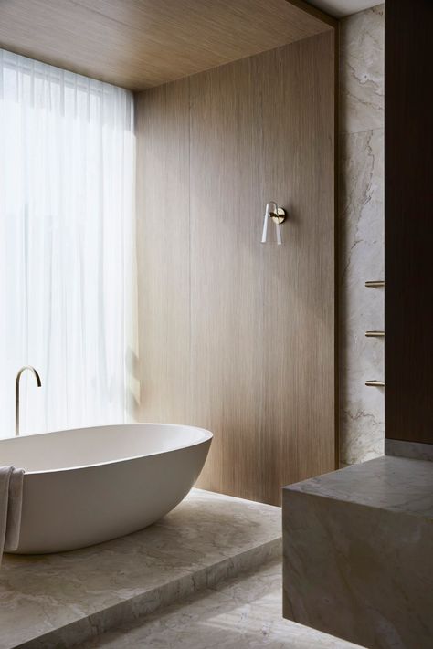 Conrad Architects, Glass Wall Lamp, Bad Inspiration, Bath Tub, House Bathroom, Glass Lighting, Bathroom Inspiration, 인테리어 디자인, Bathroom Interior Design